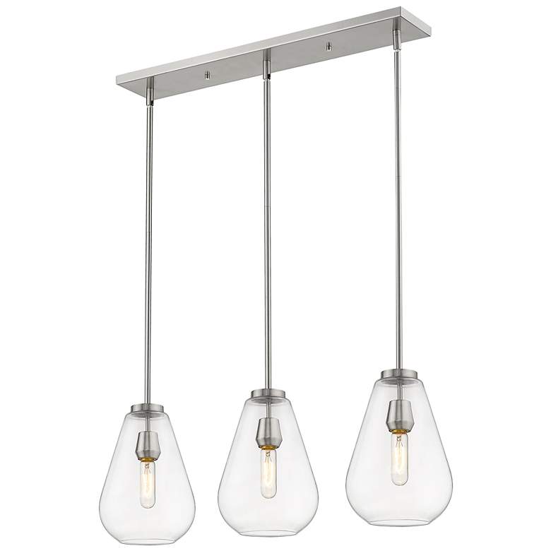 Image 1 Ayra by Z-Lite Brushed Nickel 3 Light Island Pendant