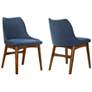 2_Azalea Blue Fabric Dining Side Chairs Set of 2