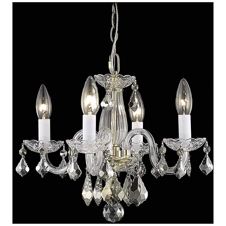 Image 1 Azalea Collection Pendant D15In H12In Lt:4 Gold Finish