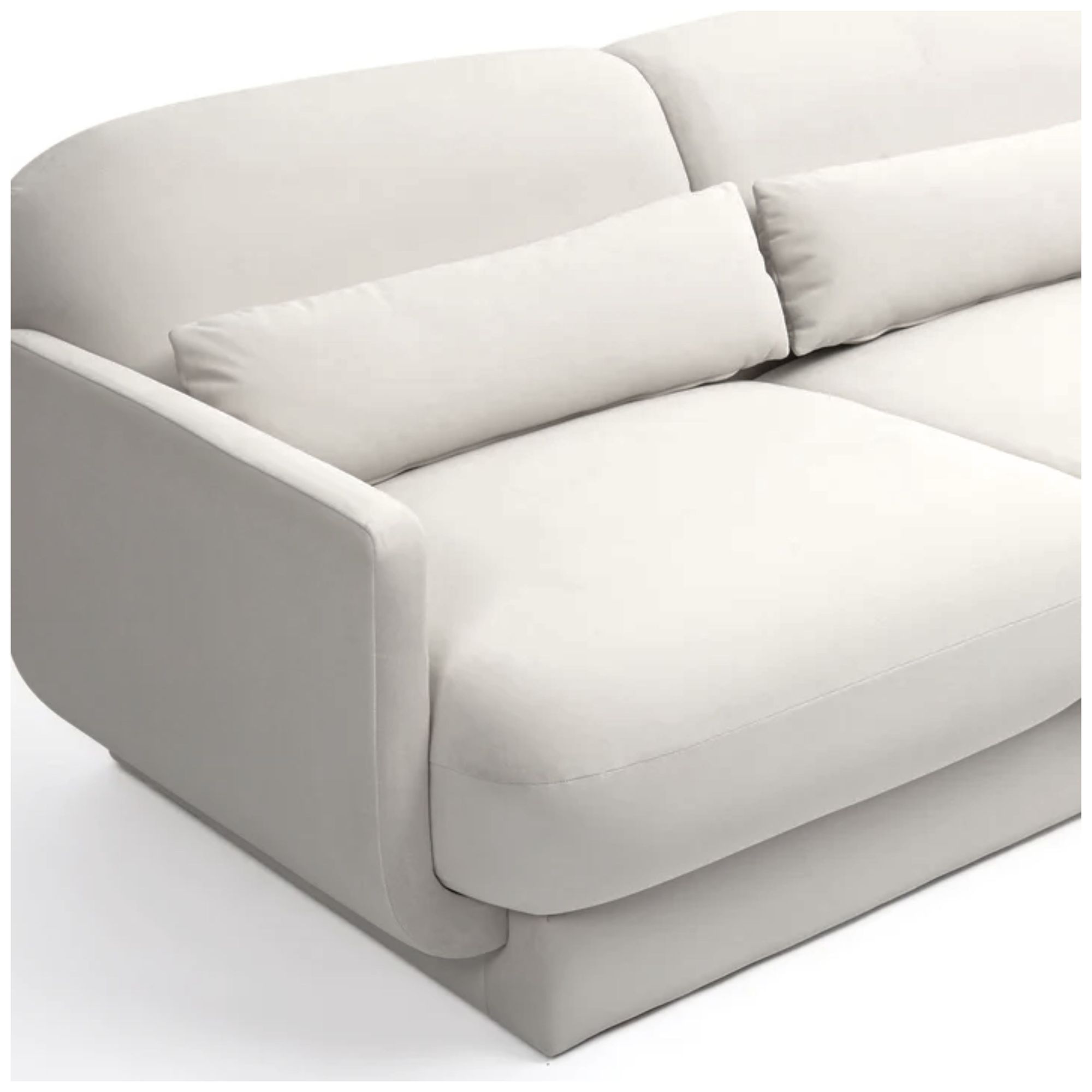 Image 4 Azalea Cream Velvet Sofa more views