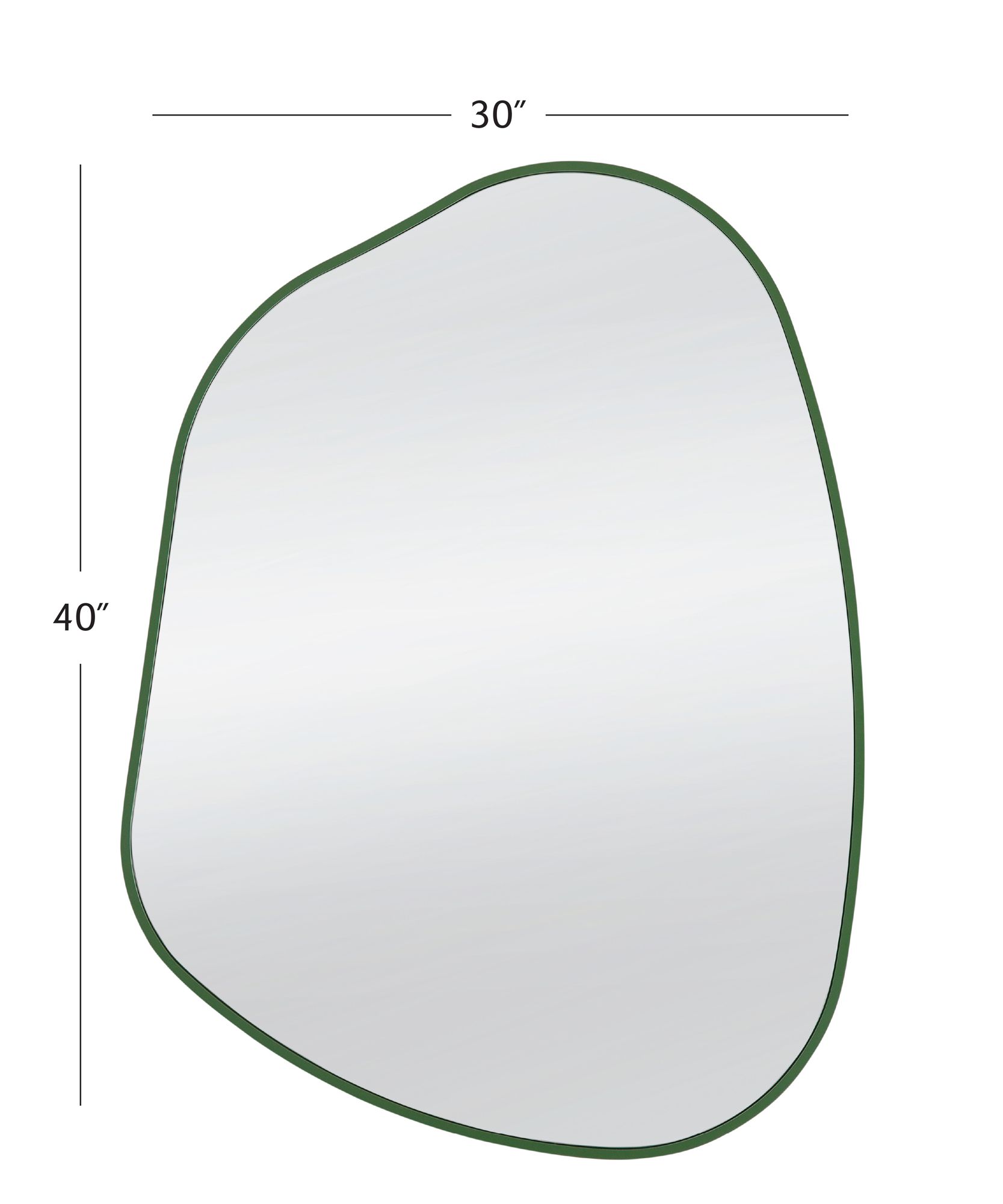 Image 4 Azalea Green 30" x 40" Asymmetrical Wall Mirror more views