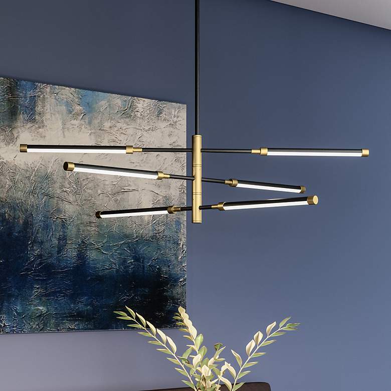 Image 1 Azalea Integrated LED Matte Black Island Light