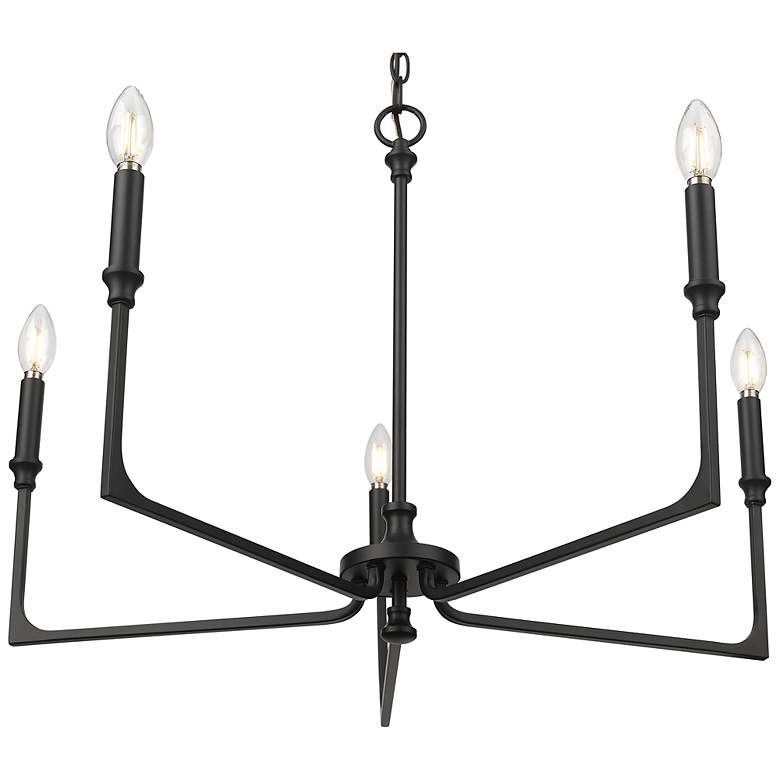Image 3 Azara 28" Wide 5-Light Chandelier in Matte Black more views