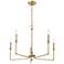Azara 28" Wide 5-Light Chandelier in Vintage Brass