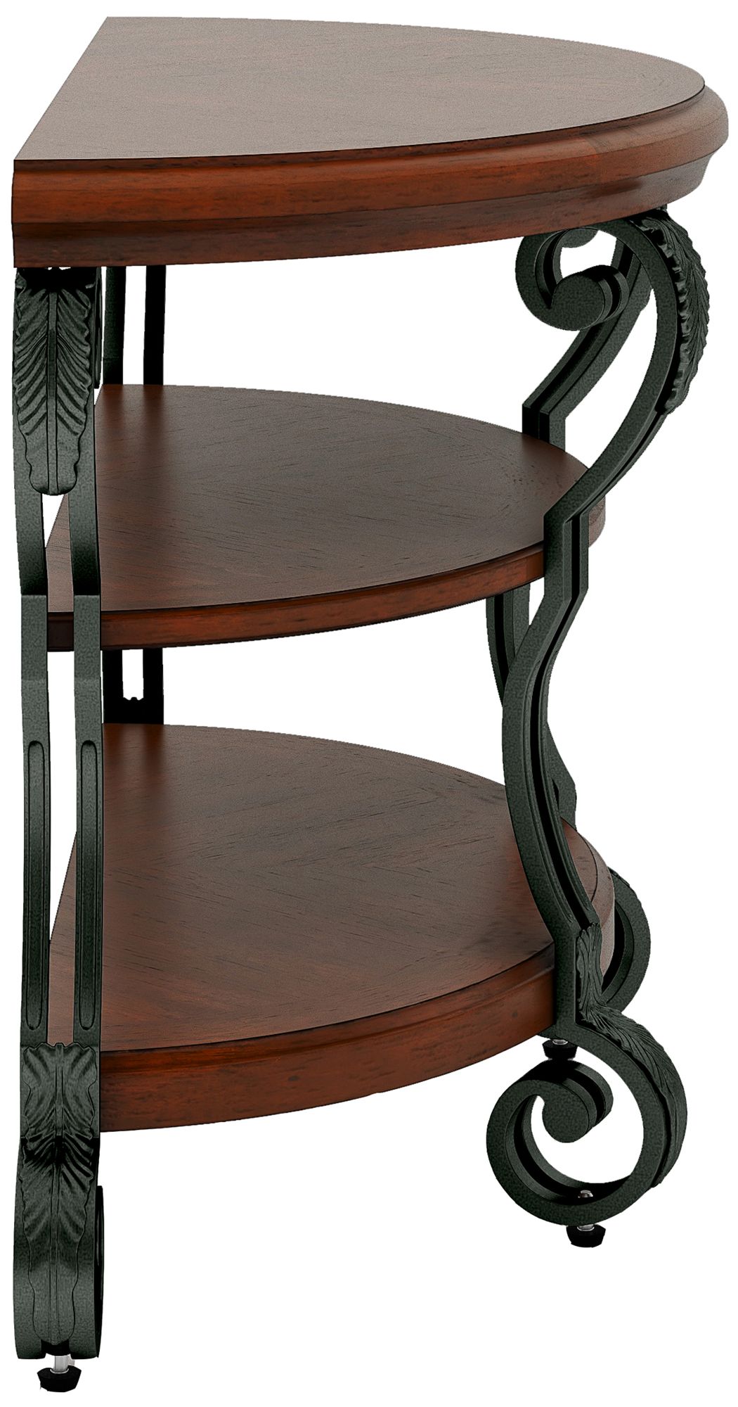 Azea 48" Wide Brown Cherry 2-Shelf Console Table