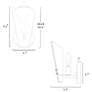2_Azfenro 10 1/2" High Plating Brass Wall Sconce more views