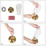 6_Azfenro 10 1/2" High Plating Brass Wall Sconce more views