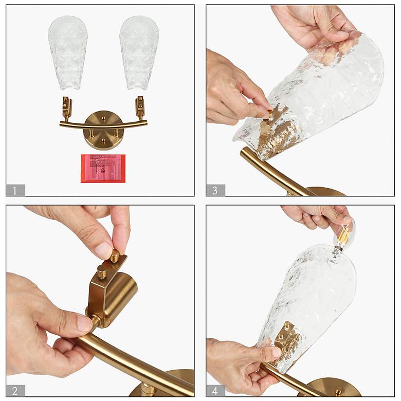 Image 7 Azfenro 2-Light Gold Vanity Bath Lights more views