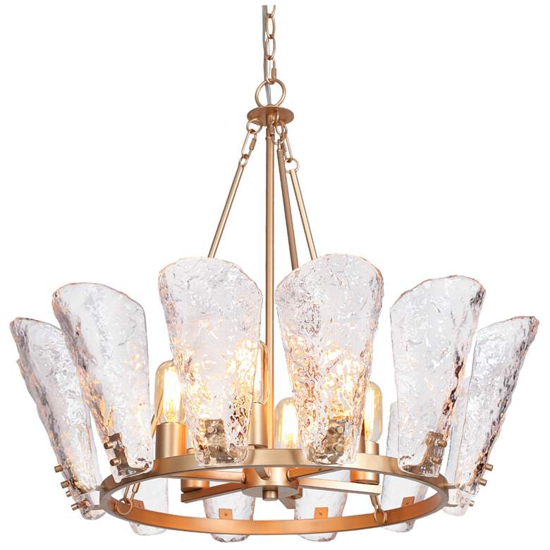 Image 1 Azfenro 6-Light Gold Chandelier