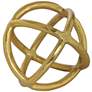 Azimuth Gold Statue 6" Round Metal Decorative Ball