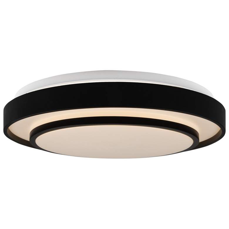 Image 1 Aziza 15" Wide Black Flush Mount