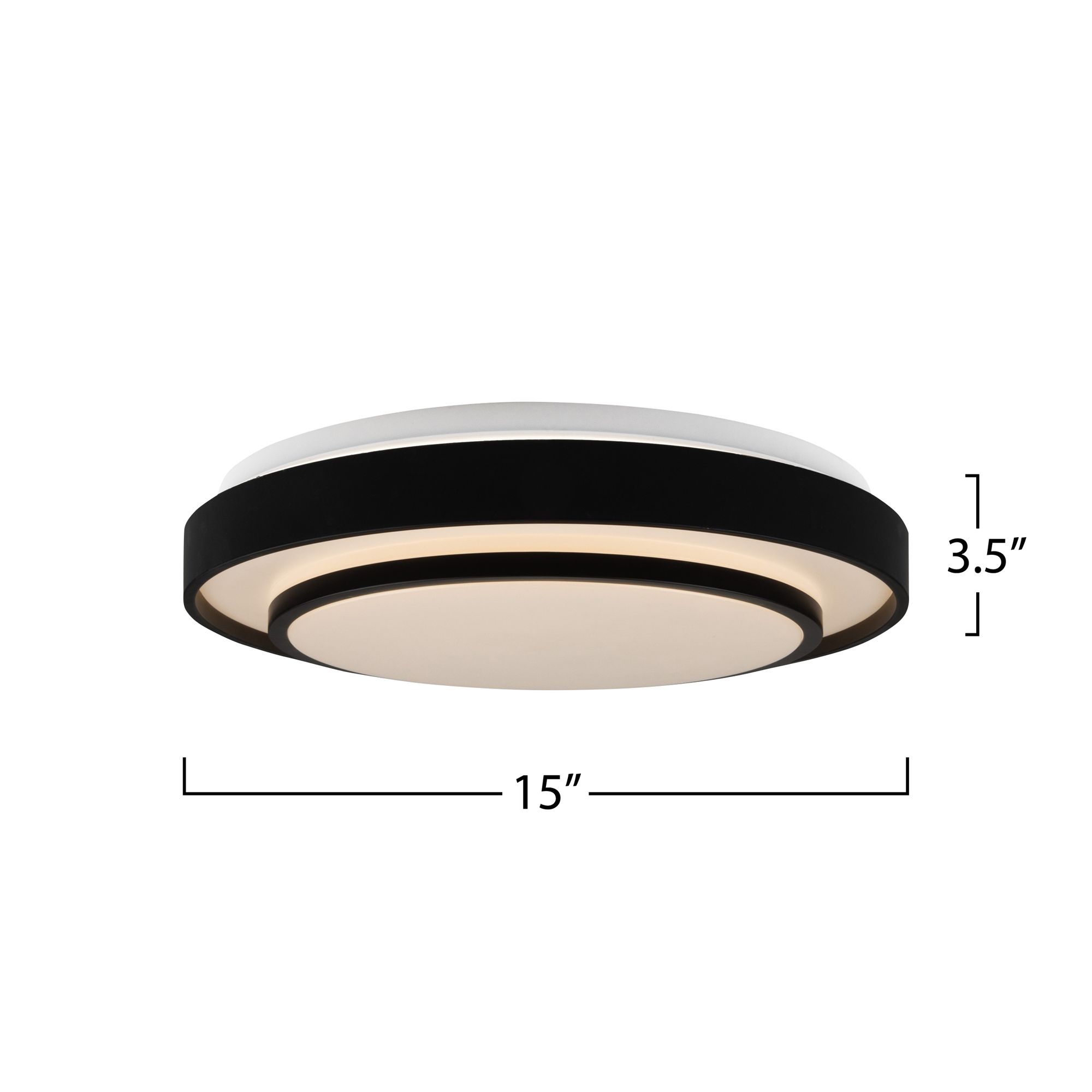 Aziza 15" Wide Black Flush Mount