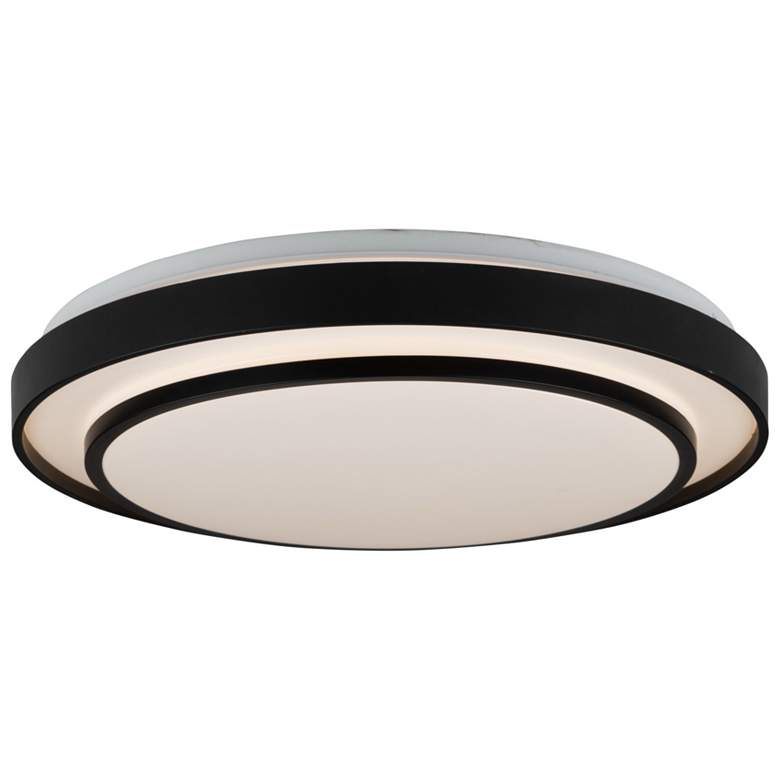 Image 1 Aziza 19" Wide Black Flush Mount