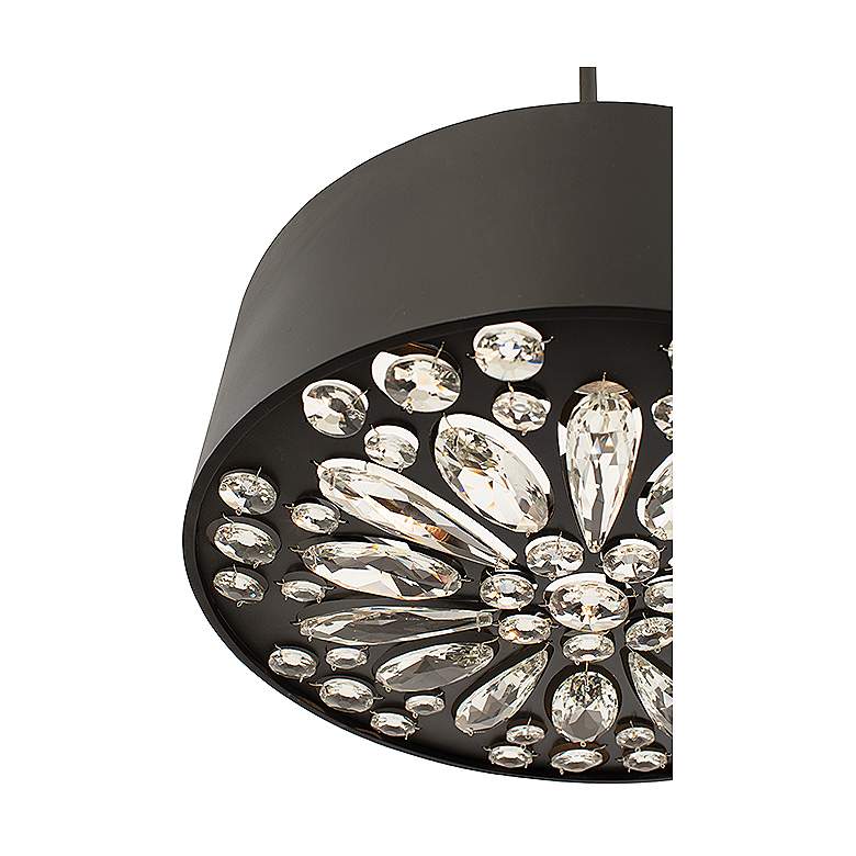 Image 4 Azores 4-Light Convertible Semi-Flush or Pendant in Black Cashmere more views