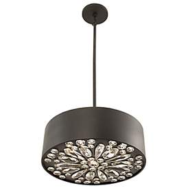 Image5 of Azores 4-Light Convertible Semi-Flush or Pendant in Black Cashmere more views