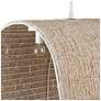 6_Aztec 48" Wide White and Wood Beads 7-Light Chandelier more views