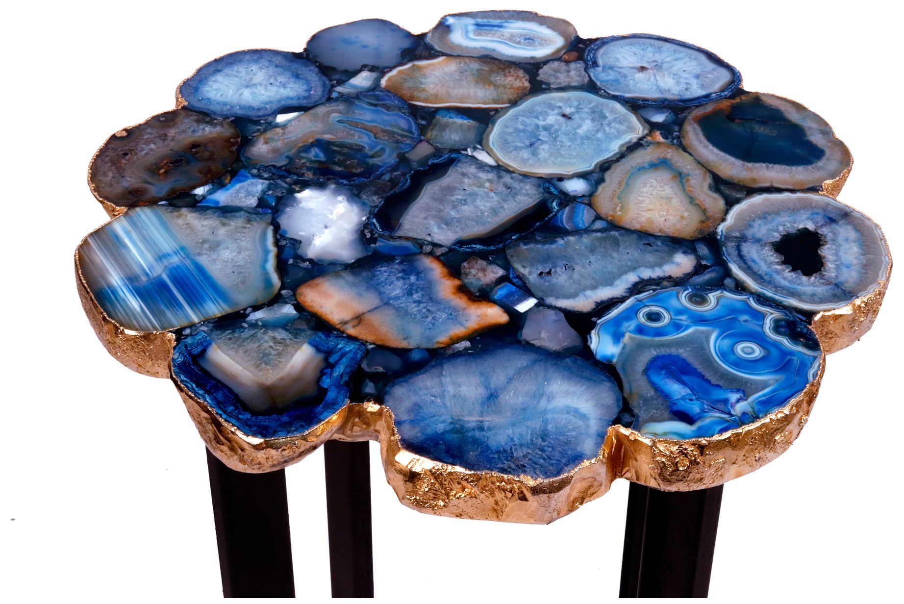 Image 3 Azul Agate Accent Table Blue more views