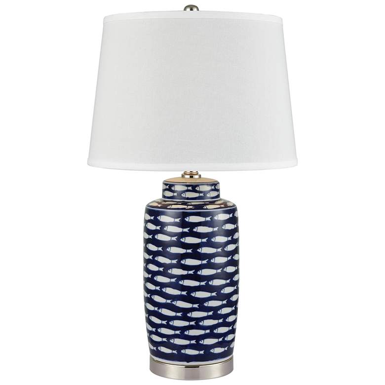 Image 1 Azul Baru 27 inch High 1-Light Table Lamp - Blue
