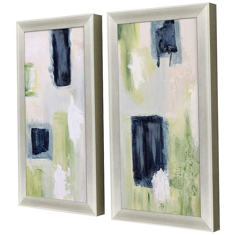 Image 2 Azul Jardin I 19"W x 34"H Canvas Set of 2 more views