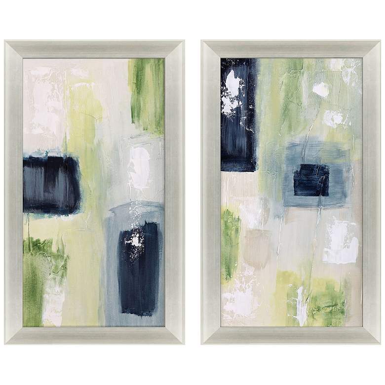 Image 1 Azul Jardin II 19"W x 34"H Canvas Set of 2