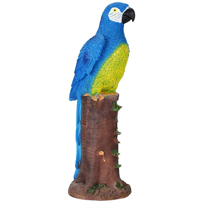 Image 2 Azur 20"H Blue Brown Outdoor Parrot Statue with Spotlight more views