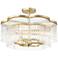 Azura 20" Wide Heirloom Brass 3-Light Ceiling Light