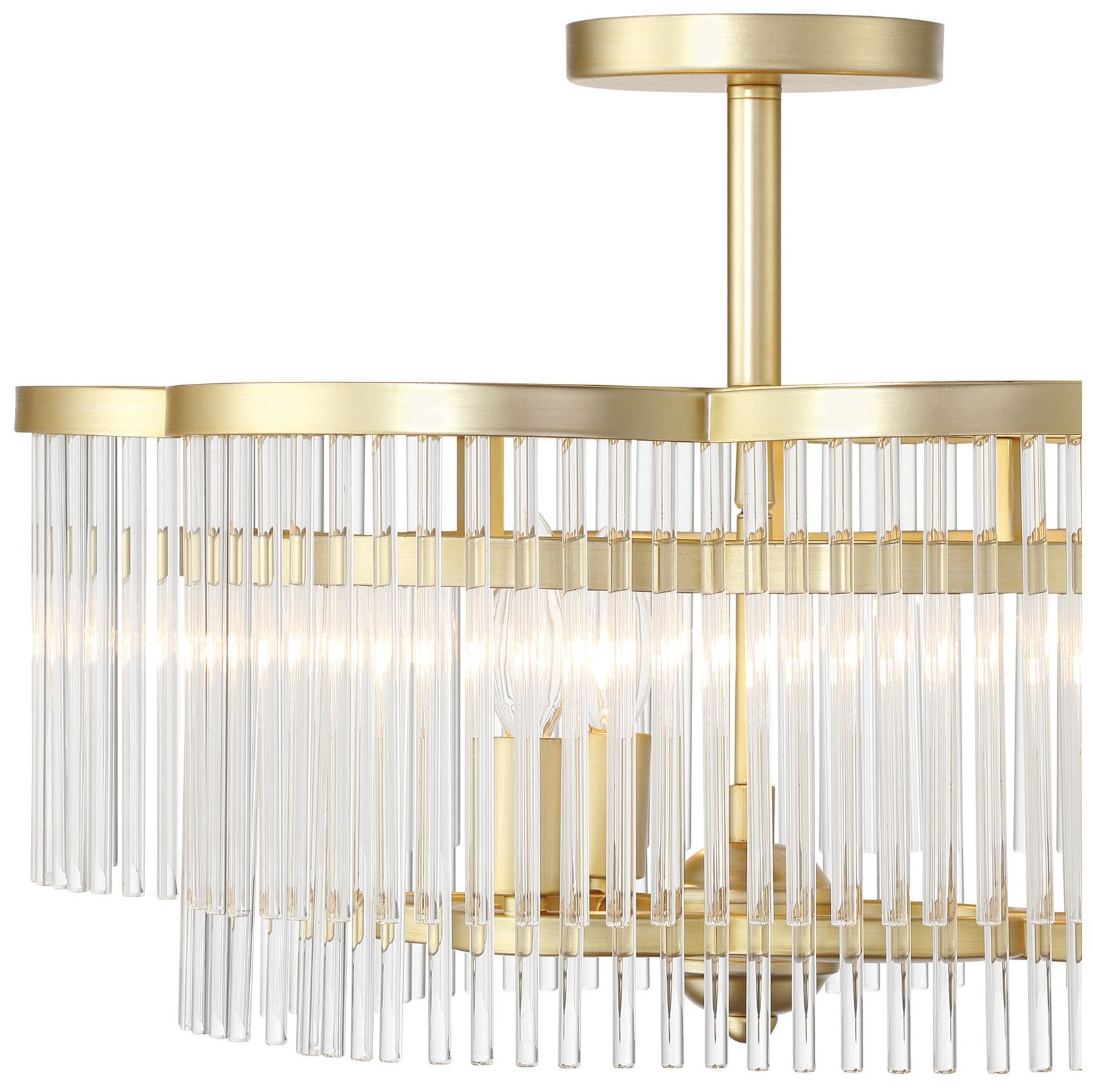 Image 3 Azura 20" Wide Heirloom Brass 3-Light Ceiling Light more views