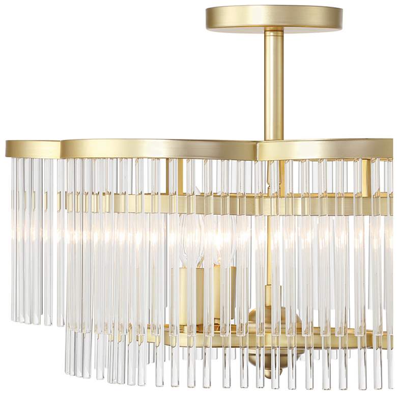 Image 3 Azura 20" Wide Heirloom Brass 3-Light Ceiling Light more views