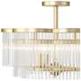 3_Azura 20" Wide Heirloom Brass 3-Light Ceiling Light more views