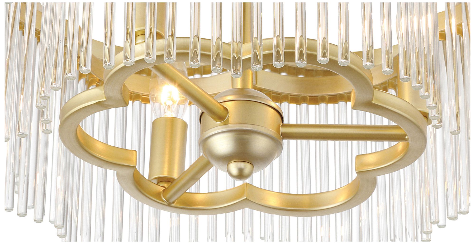 Image 4 Azura 20" Wide Heirloom Brass 3-Light Ceiling Light more views