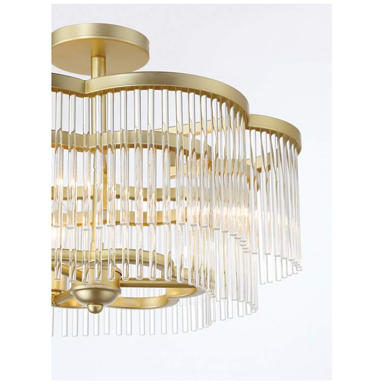 Image 5 Azura 20" Wide Heirloom Brass 3-Light Ceiling Light more views