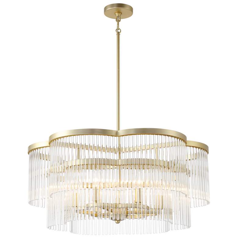 Image 1 Azura 28" Wide Heirloom Brass 6-Light Chandelier