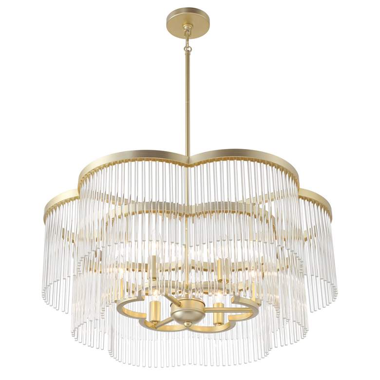 Image 3 Azura 28" Wide Heirloom Brass 6-Light Chandelier more views