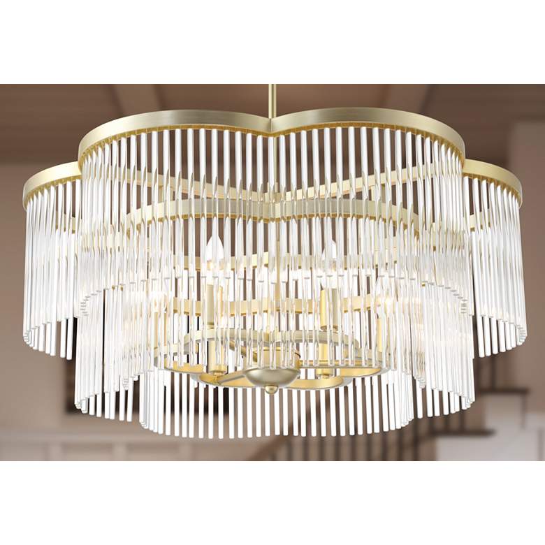 Image 5 Azura 28" Wide Heirloom Brass 6-Light Chandelier more views