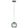 Azura 7.5" Wide Brushed Nickel Hammered Blue Glass Pendant