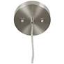 6_Azura 7.5" Wide Brushed Nickel Hammered Blue Glass Pendant more views