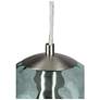 7_Azura 7.5" Wide Brushed Nickel Hammered Blue Glass Pendant more views