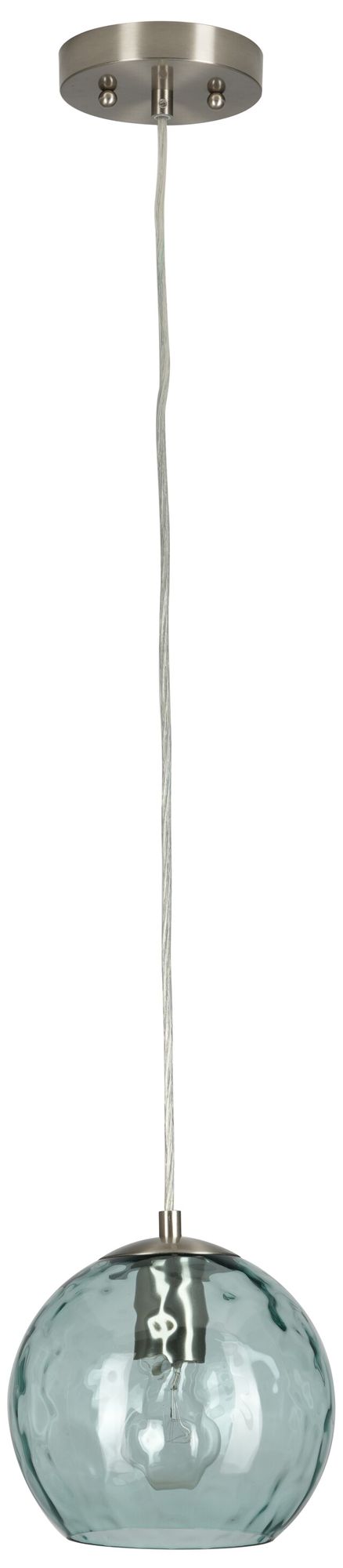 Image 4 Azura 7 1/2"W Brushed Nickel Mini Pendant w/ Hammered Glass more views