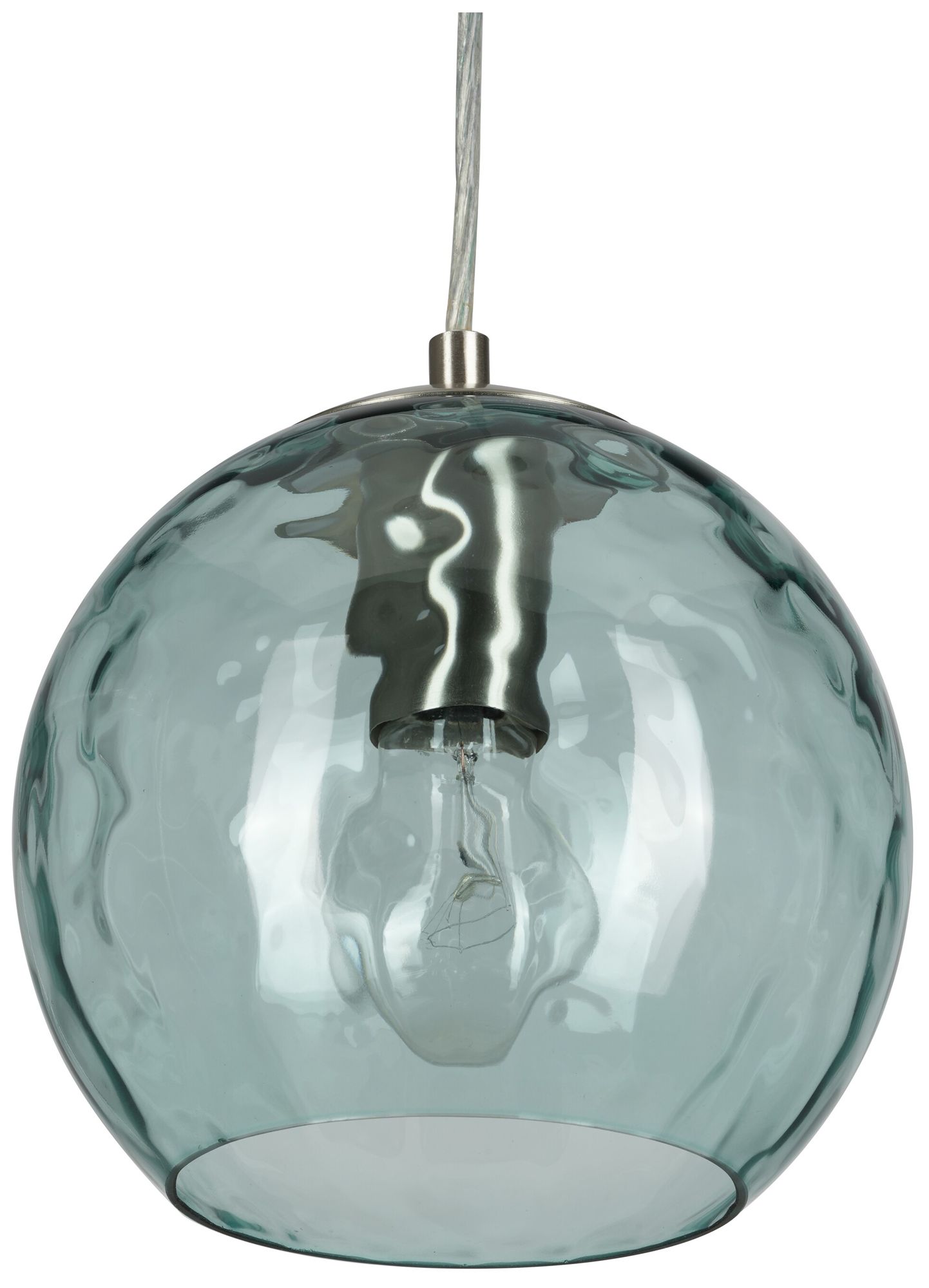 Image 5 Azura 7 1/2"W Brushed Nickel Mini Pendant w/ Hammered Glass more views