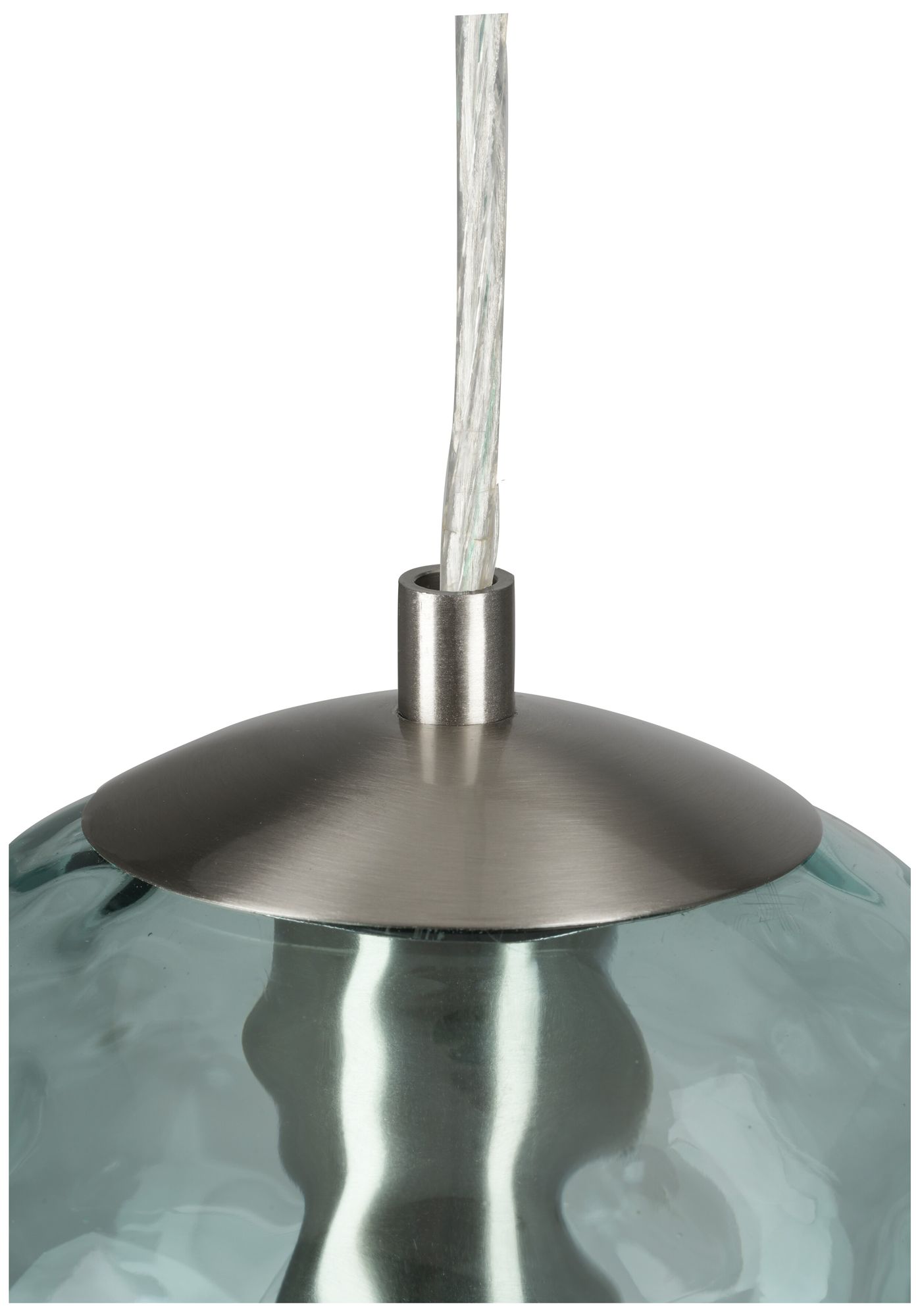 Image 7 Azura 7 1/2"W Brushed Nickel Mini Pendant w/ Hammered Glass more views