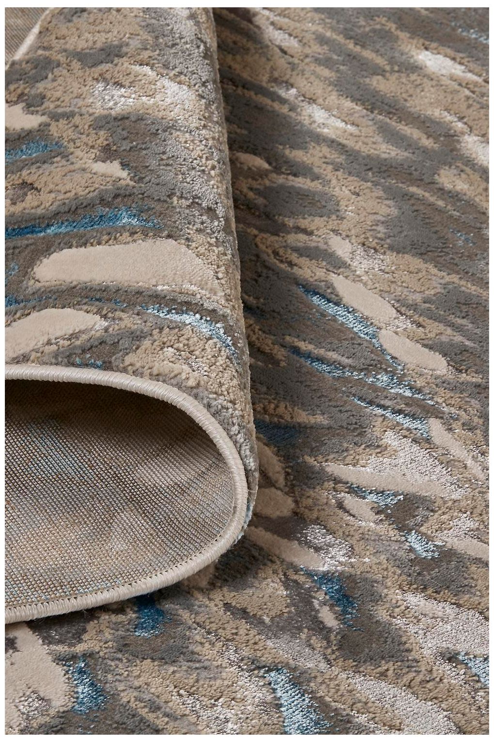 Azure Abstract Indoor Blue Area Rug 3403F 5' x 8' - #1273N | Lamps Plus