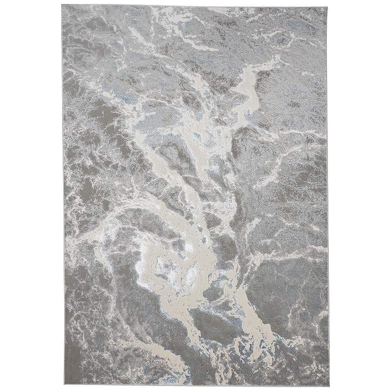 Image 1 Azure Abstract Indoor Silver Area Rug 3539F 3'-11" x 6'