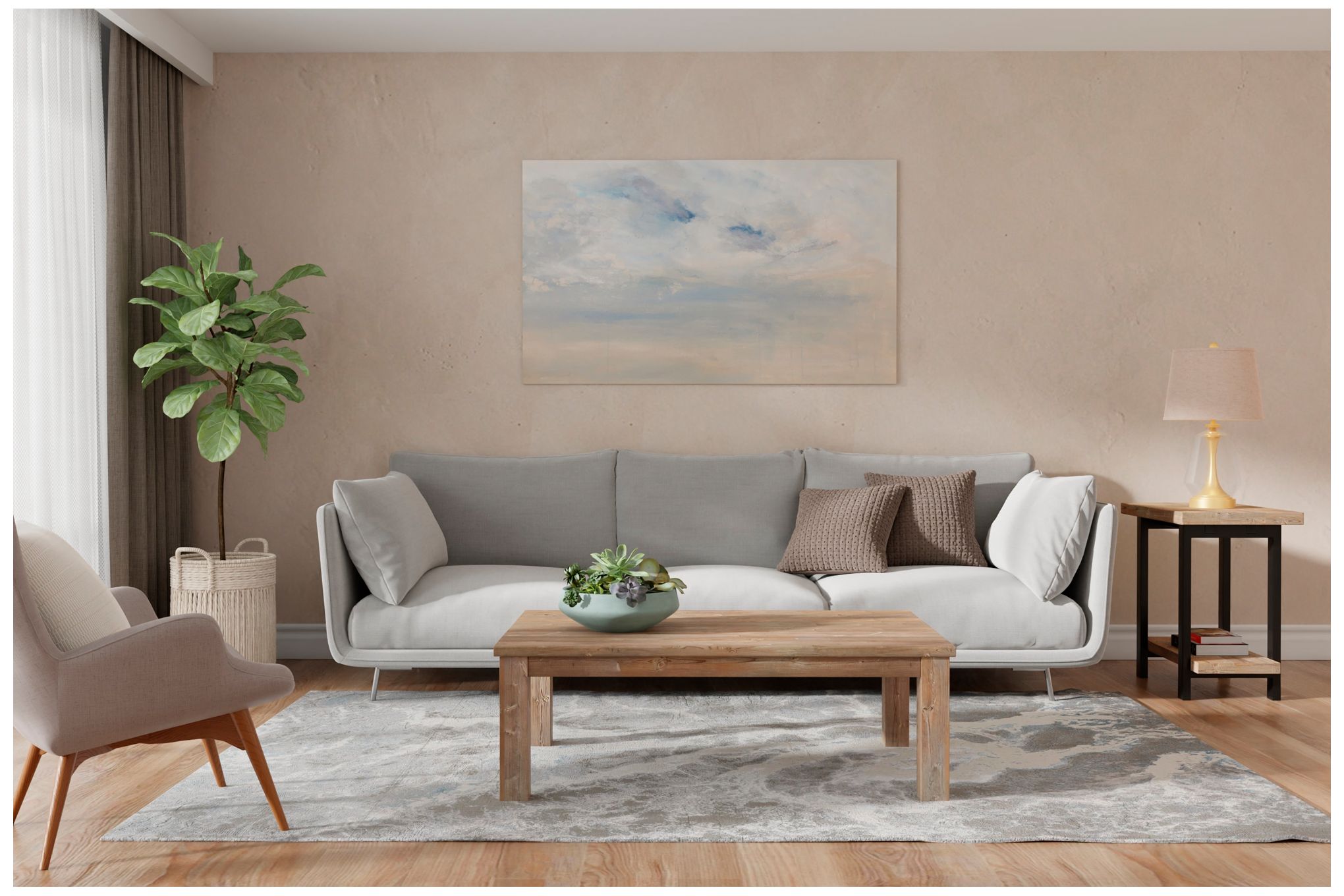 Image 2 Azure Abstract Indoor Silver Area Rug 3539F 3'-11" x 6' more views