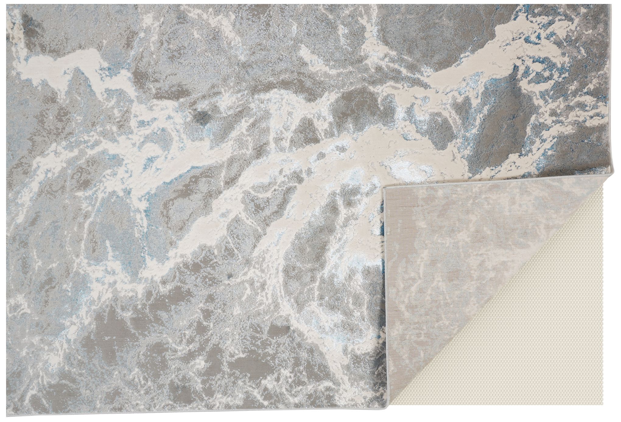 Image 4 Azure Abstract Indoor Silver Area Rug 3539F 3'-11" x 6' more views