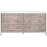 Azure Carrera 6-Drawer Double Dresser, Natural Gray Acacia
