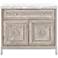 Azure Carrera Media Chest, Natural Gray Acacia, White Carrera Marble