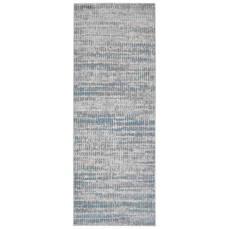 Image 1 Azure Modern Abstract Soft Indoor Blue Area Rug 3402F
