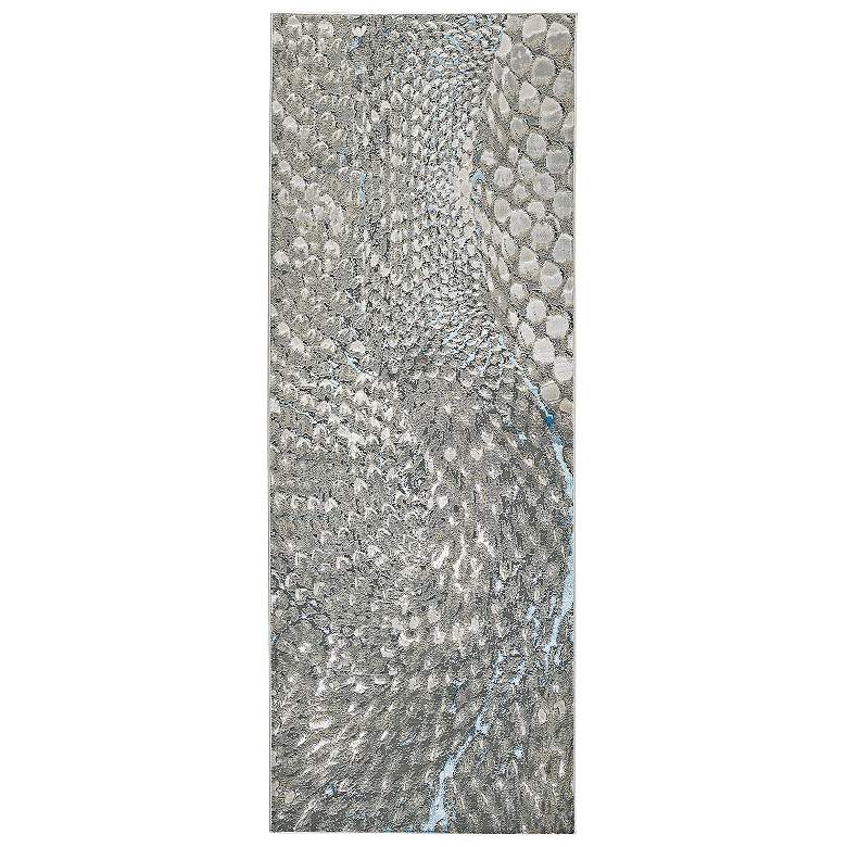 Image 1 Azure Modern Abstract Soft Indoor Blue Area Rug 3403F