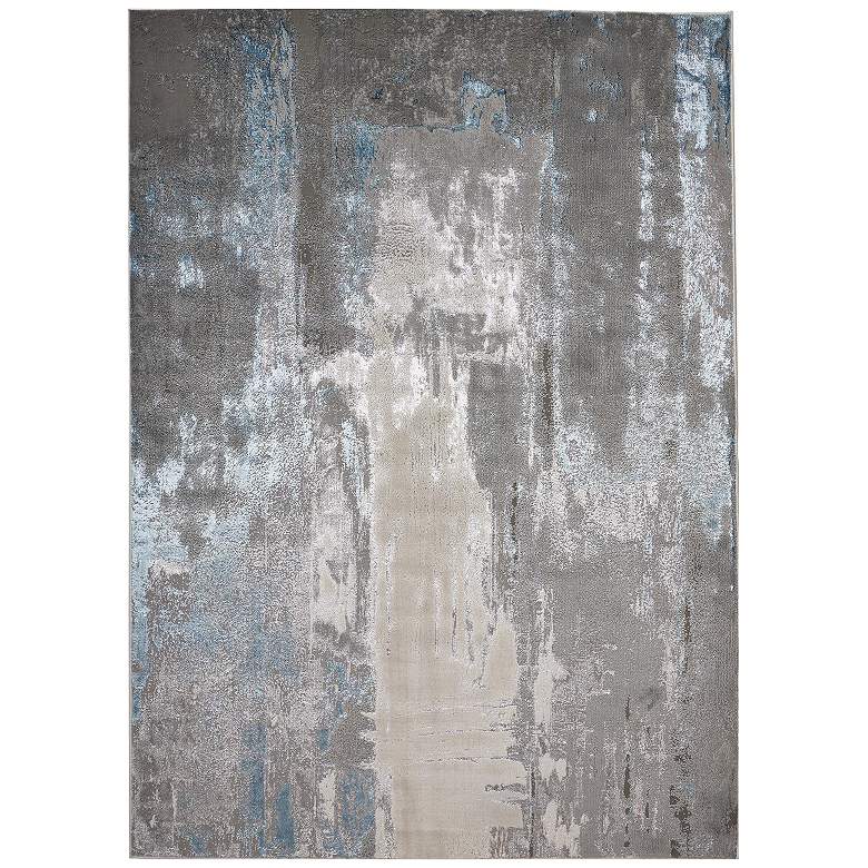 Image 1 Azure Modern Abstract Soft Indoor Gray Area Rug 3406F