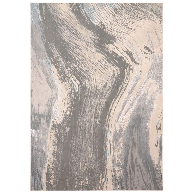 Image 1 Azure Modern Abstract Soft Indoor Gray Area Rug 3524F